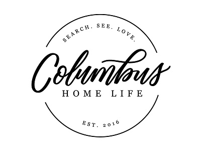 Columbus Home Life branding cursive design hand lettering lettering logo logo design script typography