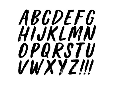 Hand Lettered Font alphabet brush brush lettering brush type font hand lettering lettering letters messy rough type typography