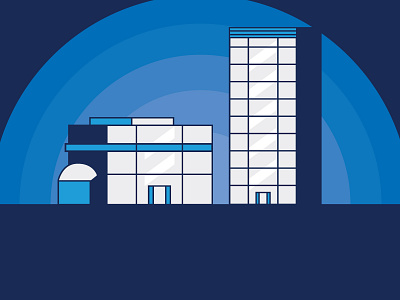 Commercial buildings illustration