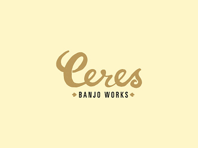 Ceres Banjo Works Logo Outtake banjo gibson gold handdrawn logo mastertone texture