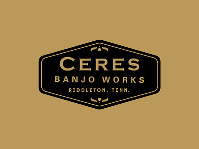 Ceres Banjo Works FINAL 1930s badge banjo final heart inlay logo vintage