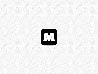 M thing icon app font icon m typo typogaphy