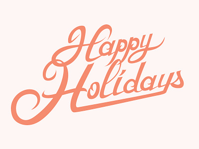 Happy Holidays Script christmas hand drawn happy holidays script typography