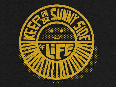 Keep On The Sunny Side of Life badge carter family circle country dots face hand drawn happy illustration life smiling sun