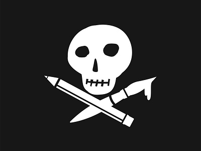 Skull And Art Tools art kids pirates skull