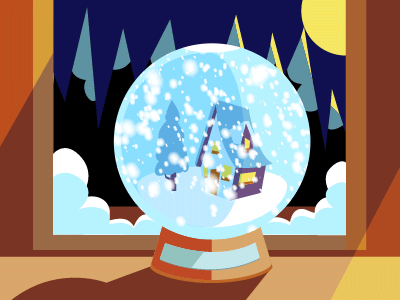 GIFMAS - Snowyglobe animation christmas father gif house santa snow snowglobe xmas
