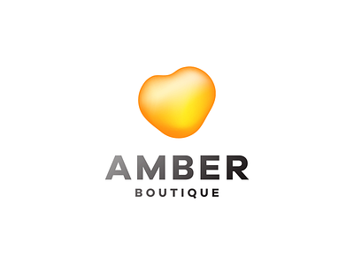 Amber Boutique Brand 3d 3d logo 3d logo design amber amber heart brand design branding design gradient heart heart logo illustration logo logos logos.lt yellow branding