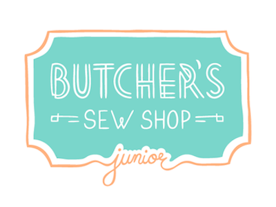 Butchers Sew Shop Final Logo branding hand lettering identity design illustration logo design typography