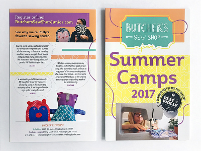 Butcher's Sew Shop Junior Brochure brochure design illustration print design