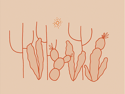 10/100 Days of Illustrations 100 day project cactus illustration custom design daily illustrations illustrations pen drawing