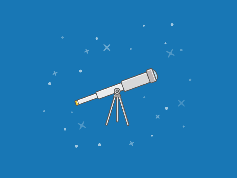 Telescope illustration design illustration principle for mac telescope ui animation vector
