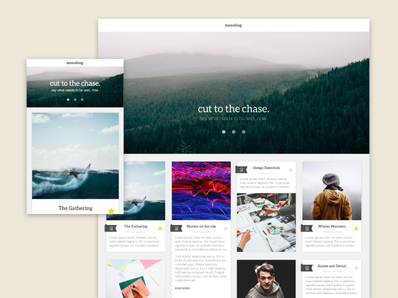 Monoblog. by WalkerPrints on Dribbble