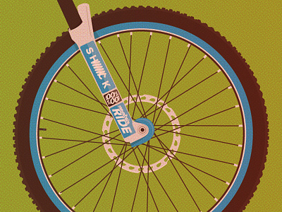 Mountain Bike Teaser bike black blue decal green illustration logo mountain race snapshot tyre wheel