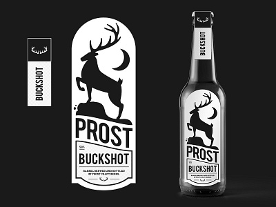 Prost Craft Beer Branding beer bottle branding deer mock up stag