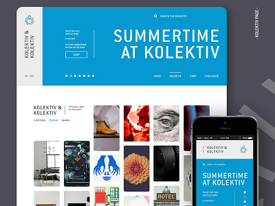 Kolektiv Snapshot logo mobile mock up responsive ui ux vector web design website