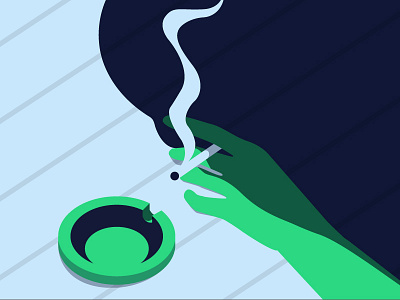 Cigarette clean illustration series simple smoking