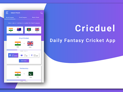 Fantasy League Cricket App