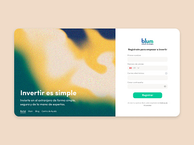 Login- Blum - Investment design graphic design ui ux visualdesign web
