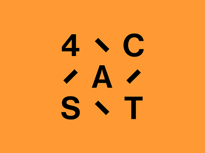 4Cast 4cast brand branding cast design four graphic identity logo media typography