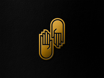 Honest Hands Collective brand branding design gold graphic hands illustration logo mockup pin