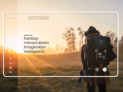 Travel Website landing page 1st page app design dribble figma illustration landing landing page sunset surreal wild