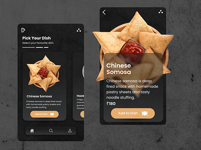 Food Delivery App app branding cuisine delivery app design dribble figma food food app graphic design salad samosa ui