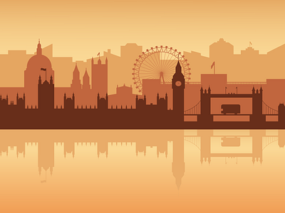 City silhouette background. London