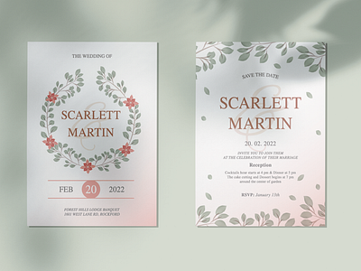 Rustic wedding invitation