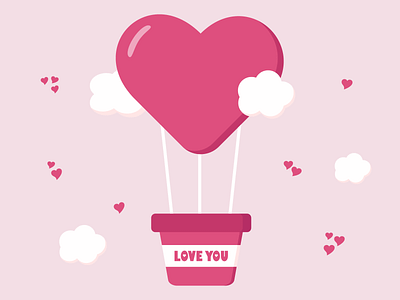 Illustration for Valentine's Day gift box adobe illustrator design graphic design illustration sky vector