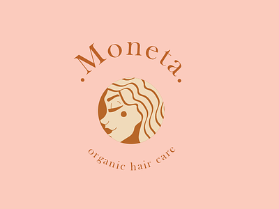 Moneta organic hair care branding business card design graphic design haircare illustration logo product stationary vector
