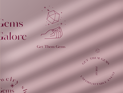Gems galore branding business card design graphic design illustration logo stationary