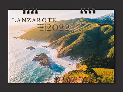 Lanzarote calendar design layout typography