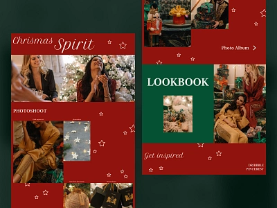 Christmas Lookbook branding christmas christmas design christmas inspiration christmas look design fashion fashion design fashion layout graphic design layout layout design lookbook ornaments pajamas photoshoot typography ui visual design