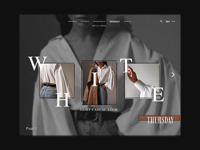 Fashion tip | White shirt branding design digital design fashion fashion design fashion inspiration fashion web design graphic design layout magazin layout minimalist design outfit inspiration shirt typography ui ui design web design white shirt