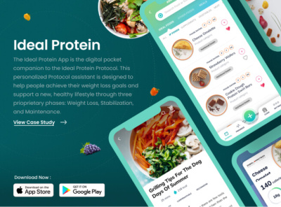 Ideal Protein app app development graphic design ui