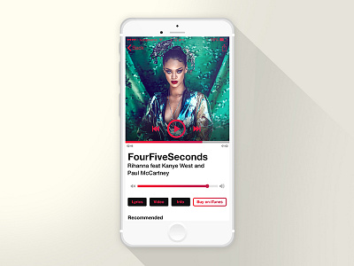 FF Music App for iOS app apple ios iphone music ui user experience user interface ux