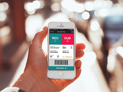 Daily UI 024 - Boarding Pass app barcode boarding pass daily ui dailyui ios iphone ui user experience user interface ux