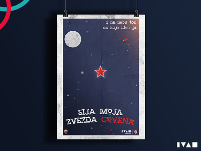 FC Red Star crvena zvezda football illustration illustrator placard poster print red star serbia soccer sport vector