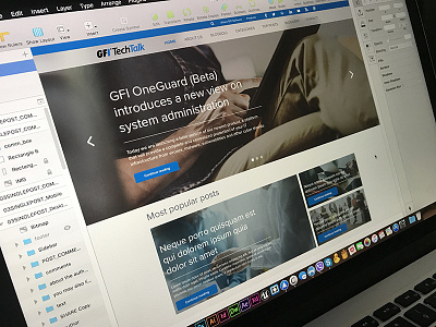 GFI TechTalk redesign - Landing page concept