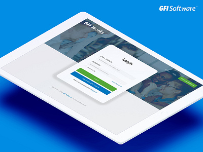 GFI Works portal - Login login portal product design sketch sketchapp ui user experience user interface ux web app web design website