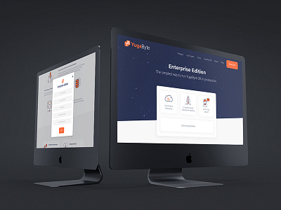 YugaByte website - Enterprise edition page cloud database developers landing page sketch sketchapp ui user experience user interface ux web design website