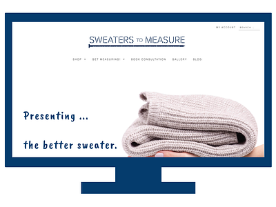 Sweaters To Measure brand branding design illustration logo logodesign typography vector