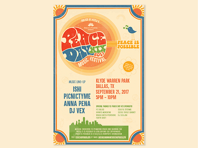 Peace Is Possible NTX Festival Poster design eventlogo illustration layout logodesign posterart posterdesign typography vector