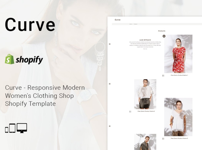 Curve Clothing Shop Shopify Template