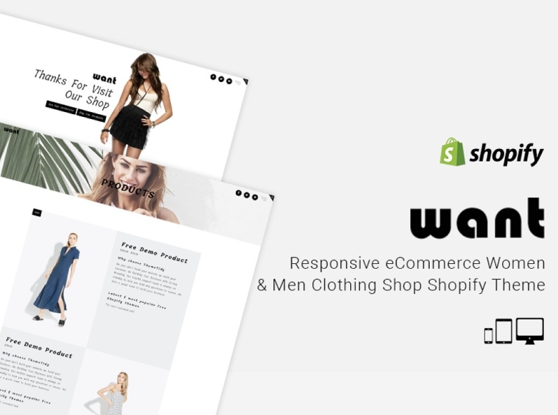 Want Clothing Shop Shopify Theme 3d animation app branding clothing shop design fashion fashion shopify theme graphic design illustration logo motion graphics responsive responsive shopify theme shopify theme theme ui want shopify theme