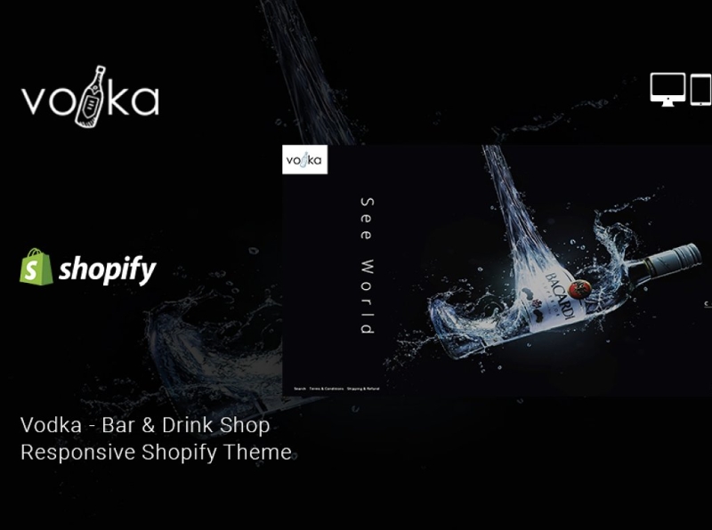 Vodka Bar and Drink Shop Shopify Theme