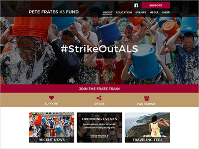 Web Design - Pete Frates #3 Fund