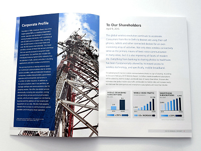 Annual Report - American Tower Corporation charts illustrator indesign print