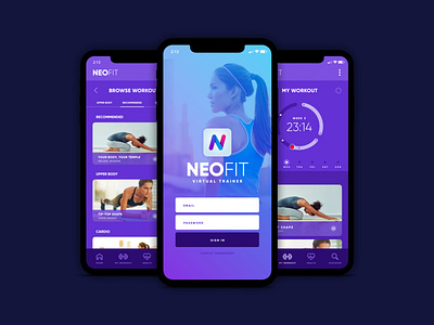 NeoFit Logo & App app design logo ui