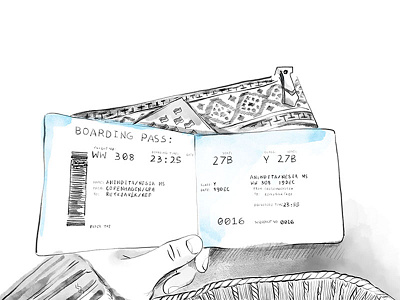 Trip to Iceland doodle flight iceland ticket trip